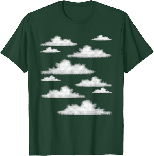 Blue Sky Clouds Cool Atmosphere Pastel Color Art Lover Gift T-Shirt - T-Shirt | Forest
