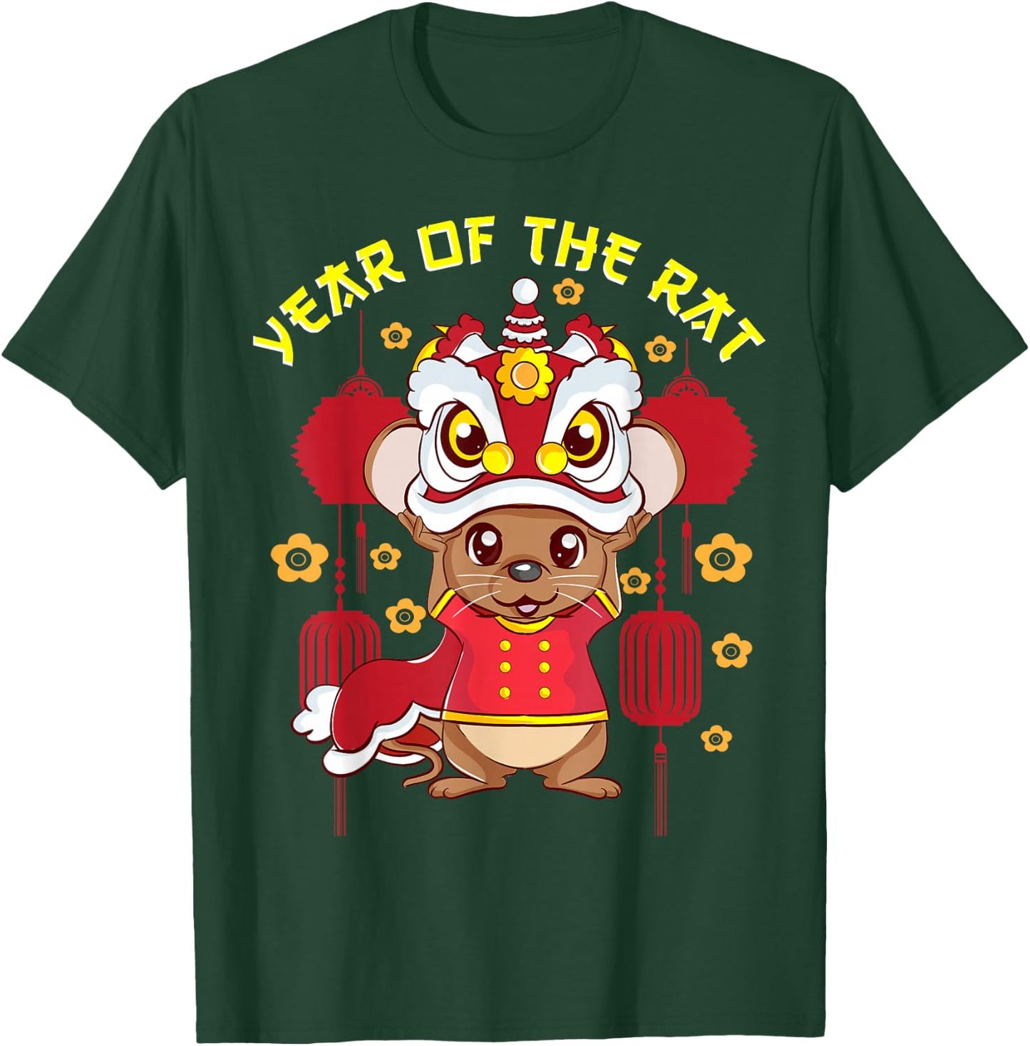 Year Of The Rat Shirt Chinese New Year 2020 Lion Dance T-Shirt - T-Shirt | Forest