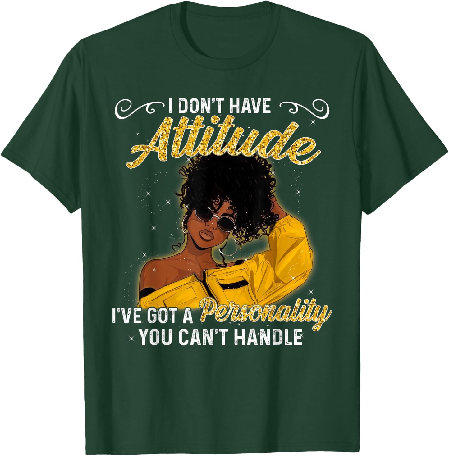 African American Melanin Queen Black Girl Magic Afro Small T-Shirt - T-Shirt | Forest