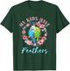 My Kids Have Feathers Budgie Mom Parakeet Floral Watercolor T-Shirt - T-Shirt | Forest