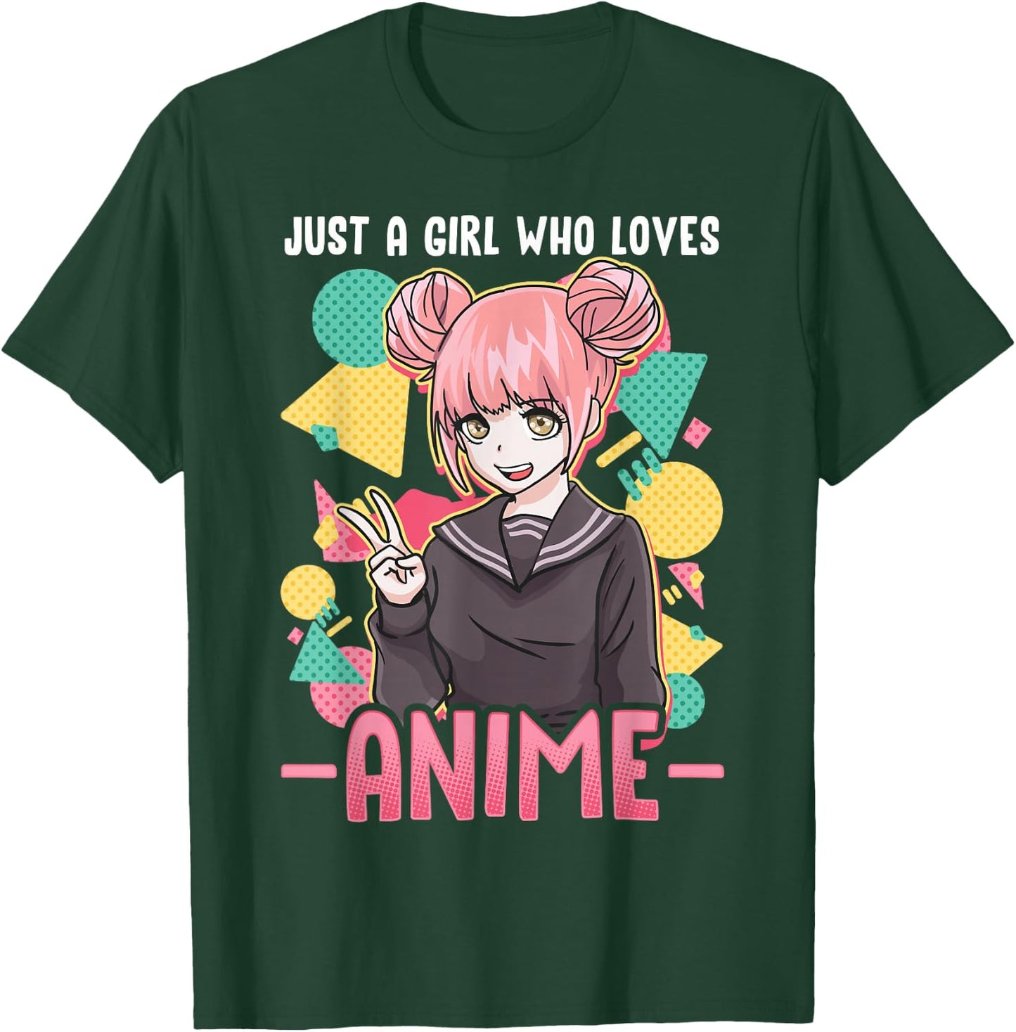 Anime Shirts for Girls Women Just A Girl Who Loves Anime T-Shirt - T-Shirt | Forest
