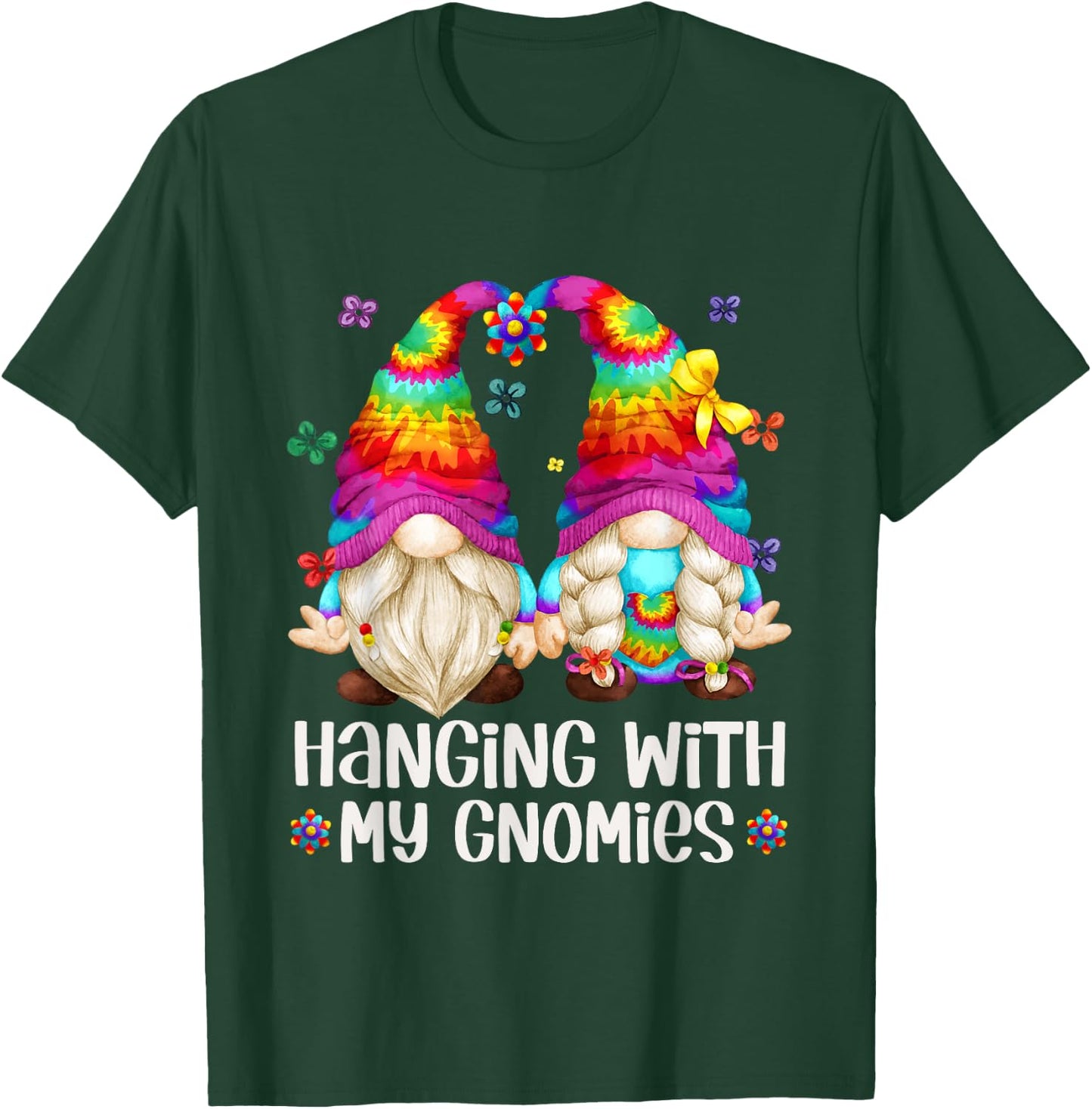Hippie Gnome For Summer Vacation For Hanging With My Gnomies T-Shirt - T-Shirt | Forest