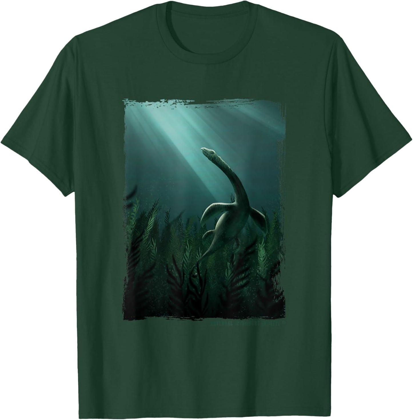 The Loch Ness Monster - Original Nessie Cryptid Art T-Shirt - T-Shirt | Forest