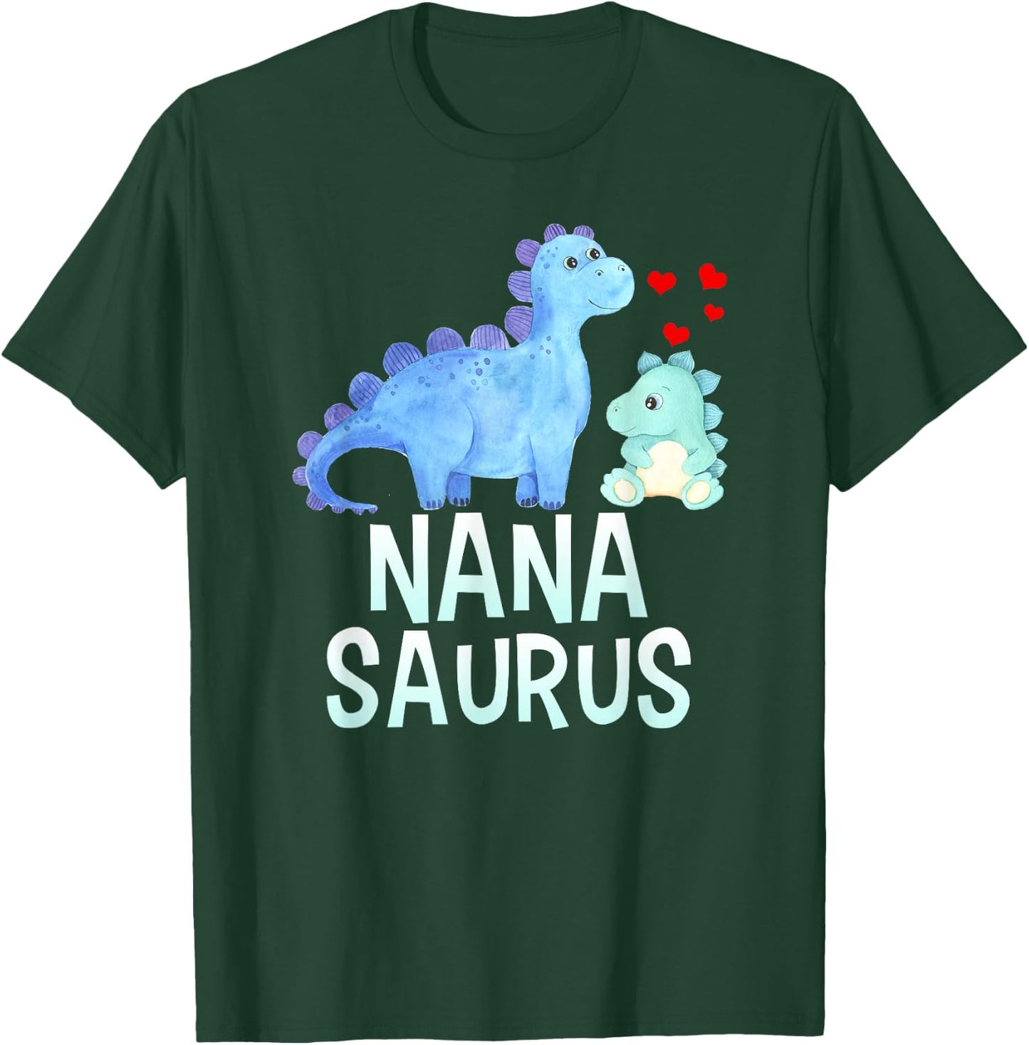 Nanasaurus Funny Dinosaur Baby Shower For Nana T-Shirt - T-Shirt | Forest