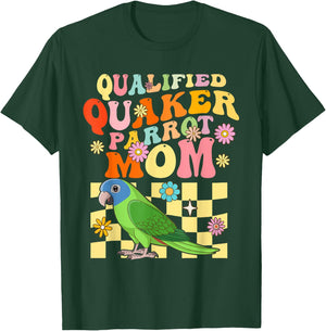 Qualified Quaker Parrot Mom Groovy Parrot Bird Woman T-Shirt - T-Shirt | Forest