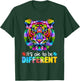 Autism Awareness Day It's OK to be different Colorful Tiger T-Shirt - T-Shirt | Forest