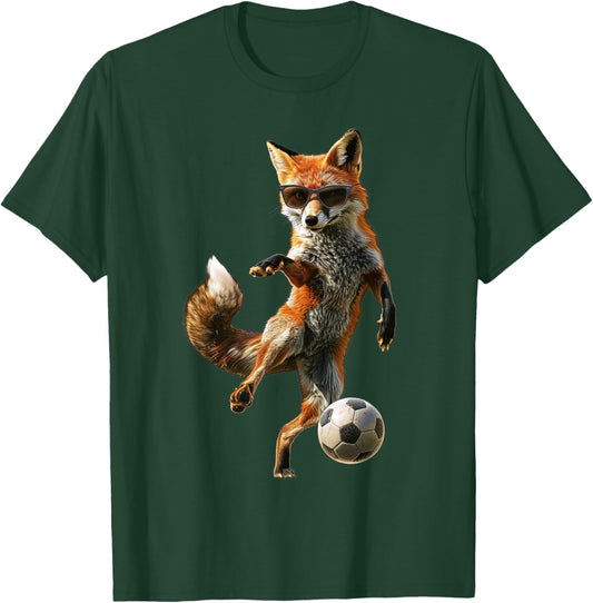 Fox Soccer Football T-Shirt - T-Shirt | Forest