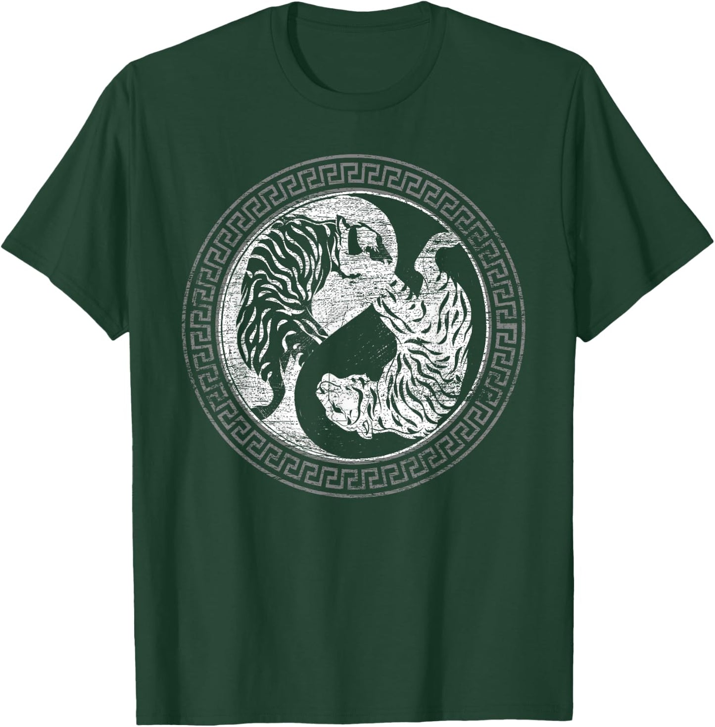 Yin Yang Asian Predator Wildlife Animal Wild Cat Tiger Women Kids T-Shirt - T-Shirt | Forest