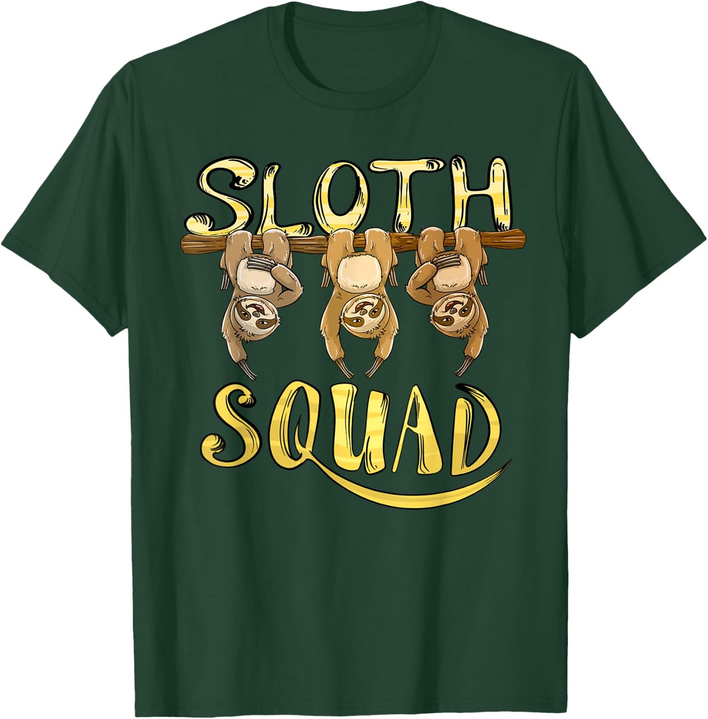 Cool Sloth Squad | Funny Lazy Slow Animal Lover Group Gift T-Shirt - T-Shirt | Forest
