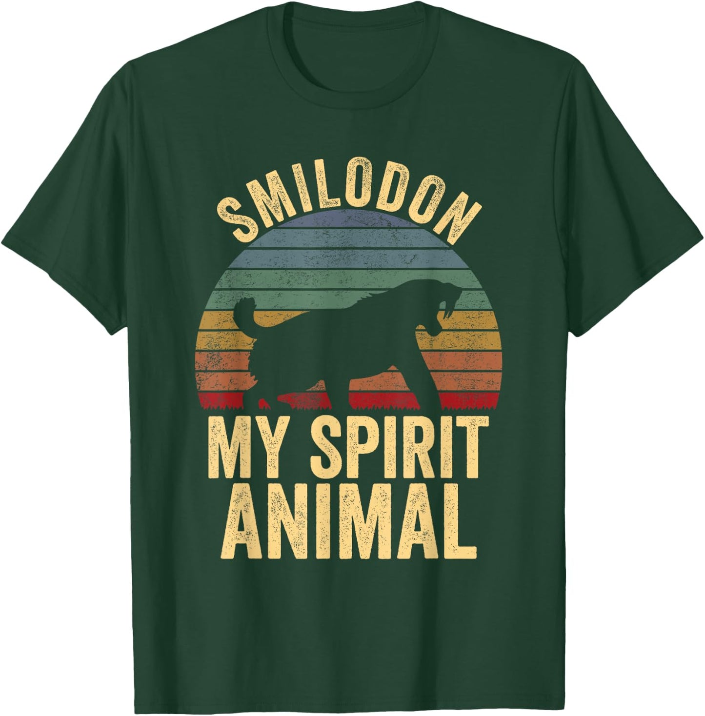 Smilodon Is My Spirit Animal Saber Tooth Tiger Lovers T-Shirt - T-Shirt | Forest