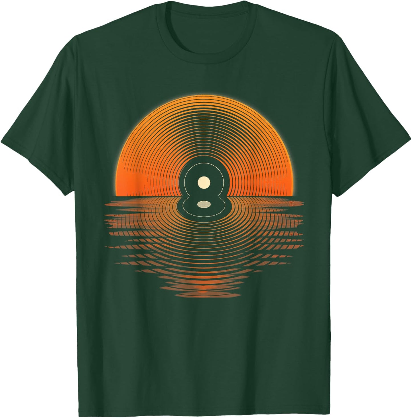 Funny Vinyl Record Art Women Disc Jockey Vinyl Lover T-Shirt - T-Shirt | Forest