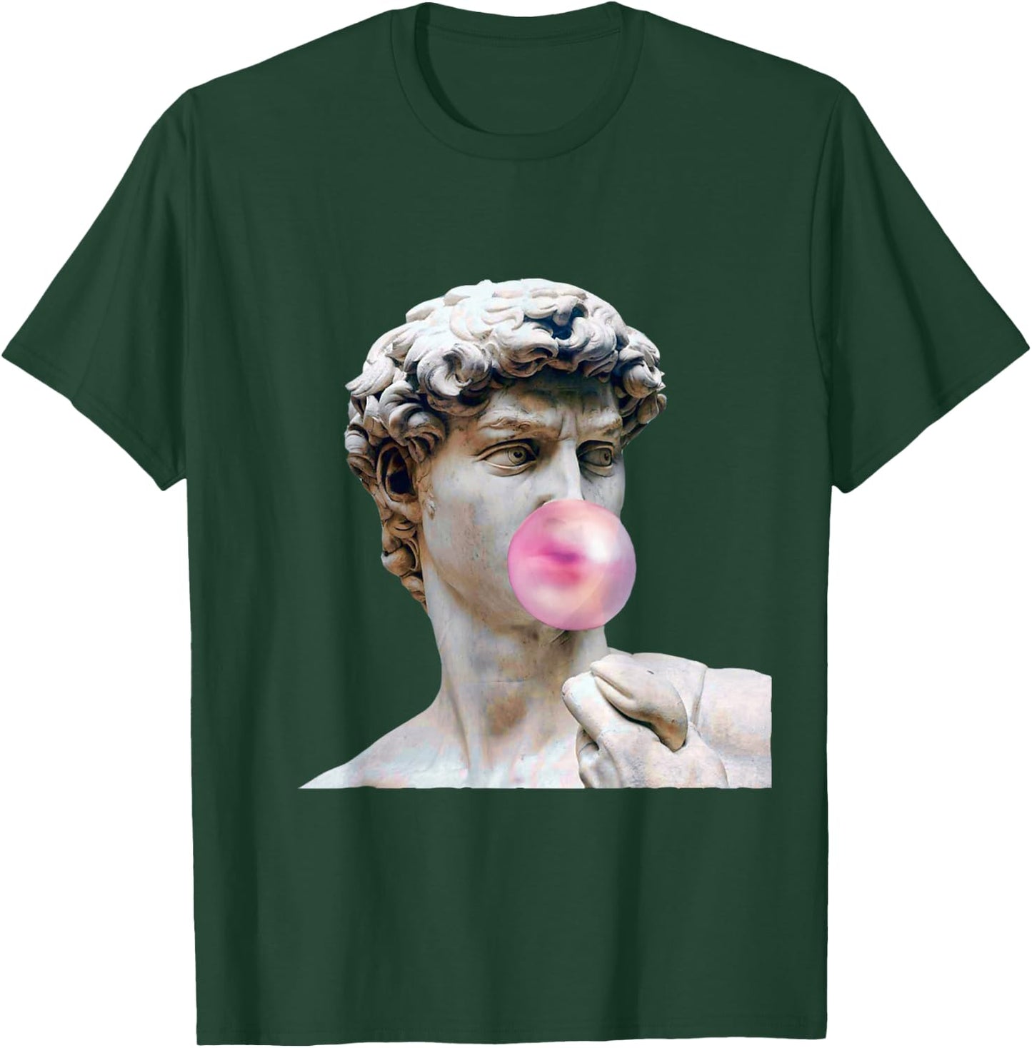 David Michelangelo with Chewing Gum Statue Art Man Woman Child T-Shirt - T-Shirt | Forest