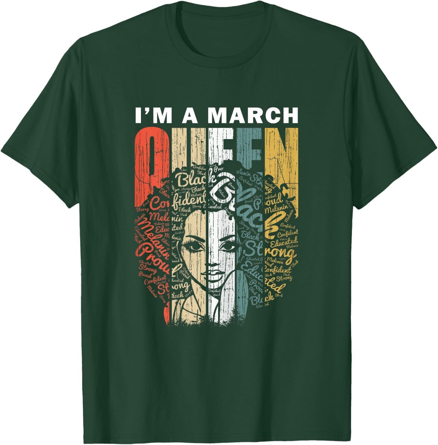 March Birthday Shirts - Queens Are Born in March T-Shirt - T-Shirt | Forest