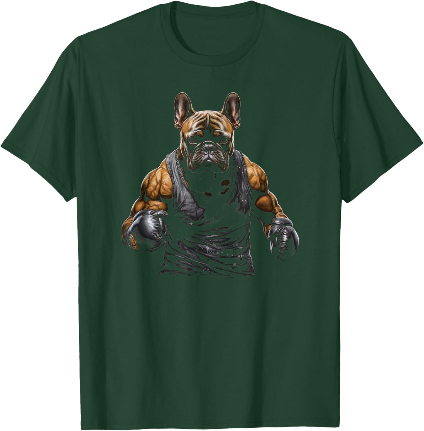 French Bulldog Boxing Men Women Kids T-Shirt - T-Shirt | Forest