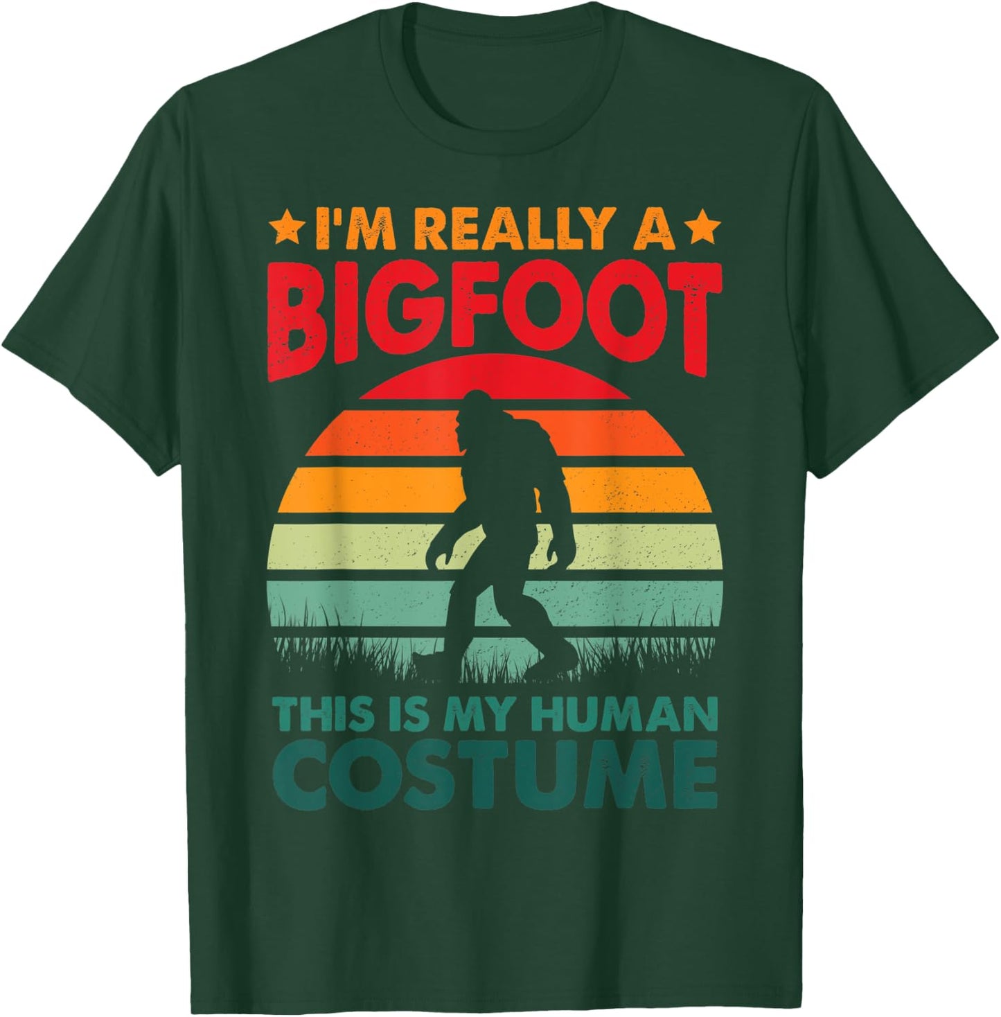 This is My Human Costume Bigfoot Social Distancing Champion T-Shirt - T-Shirt | Forest