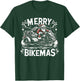 Santa Claus on Motorcycle Biker Christmas T-Shirt - T-Shirt | Forest