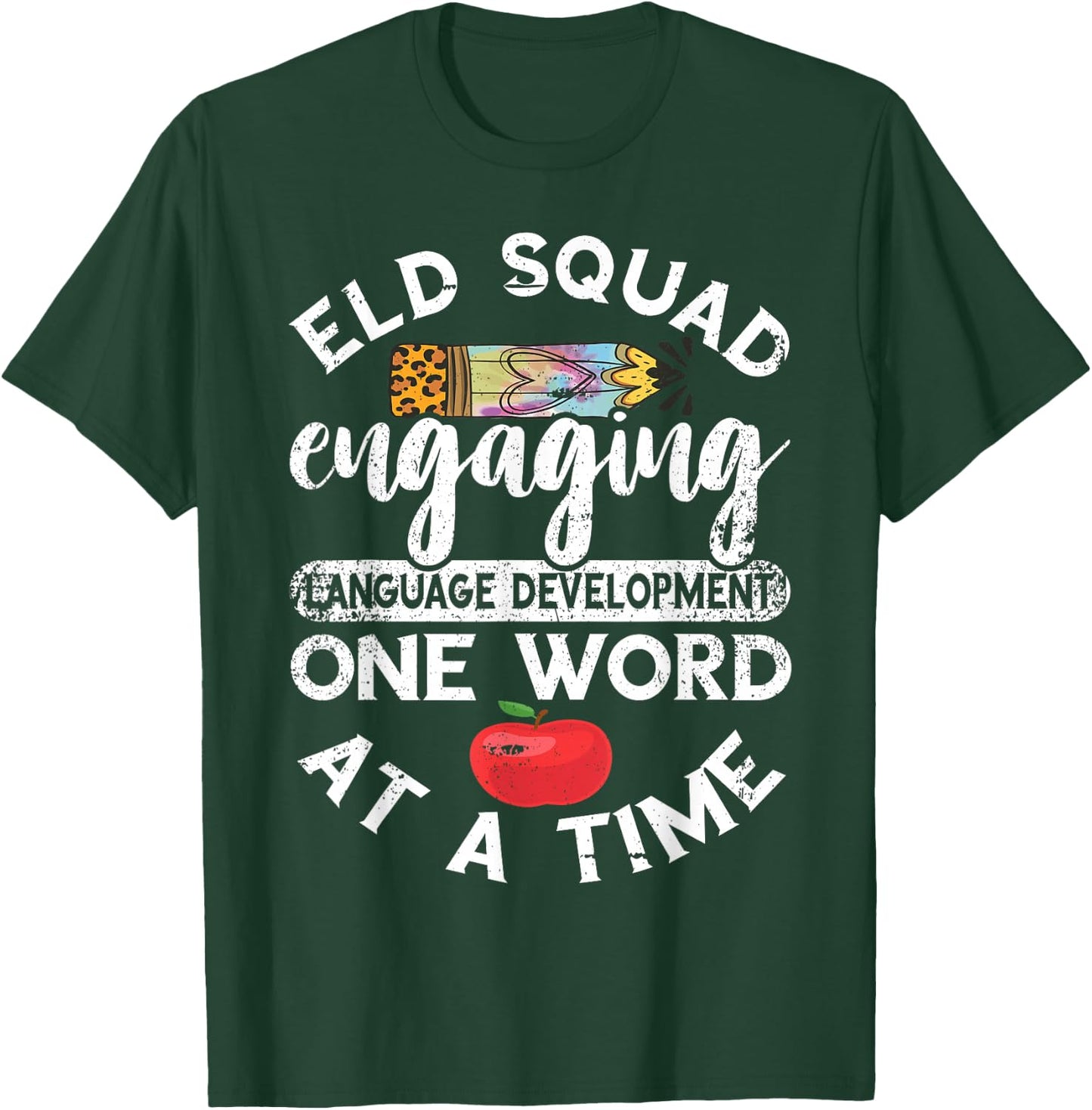 Vintage Language Development Teaching ELD Teacher Squad T-Shirt - T-Shirt | Forest