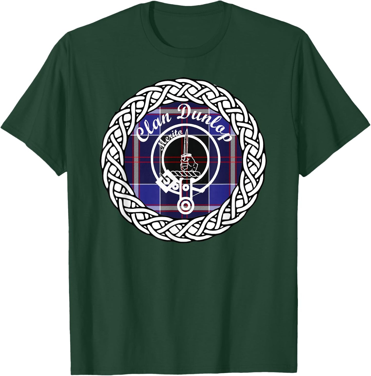 Dunlop surname last name Scottish Tartan Clan Crest T-Shirt - T-Shirt | Forest