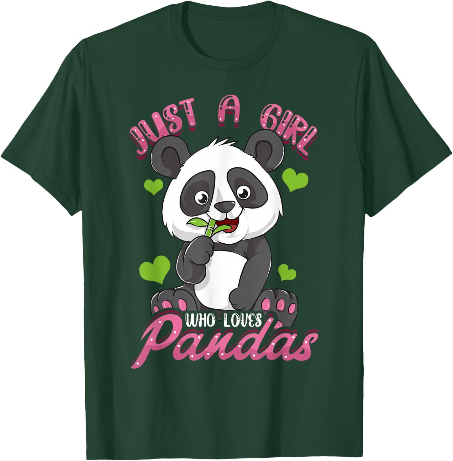 Just A Girl Who Loves Pandas Shirt Panda Shirt For Girls T-Shirt - T-Shirt | Forest