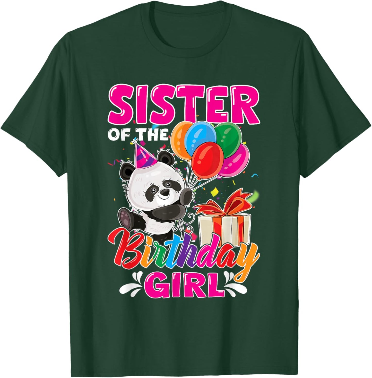 Sister Of The Panda Bear Birthday Animal Lover Boys Girls T-Shirt - T-Shirt | Forest