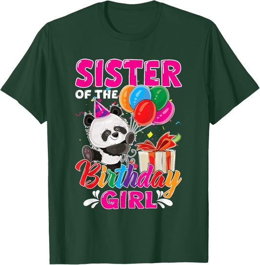 Sister Of The Panda Bear Birthday Animal Lover Boys Girls T-Shirt - T-Shirt | Forest