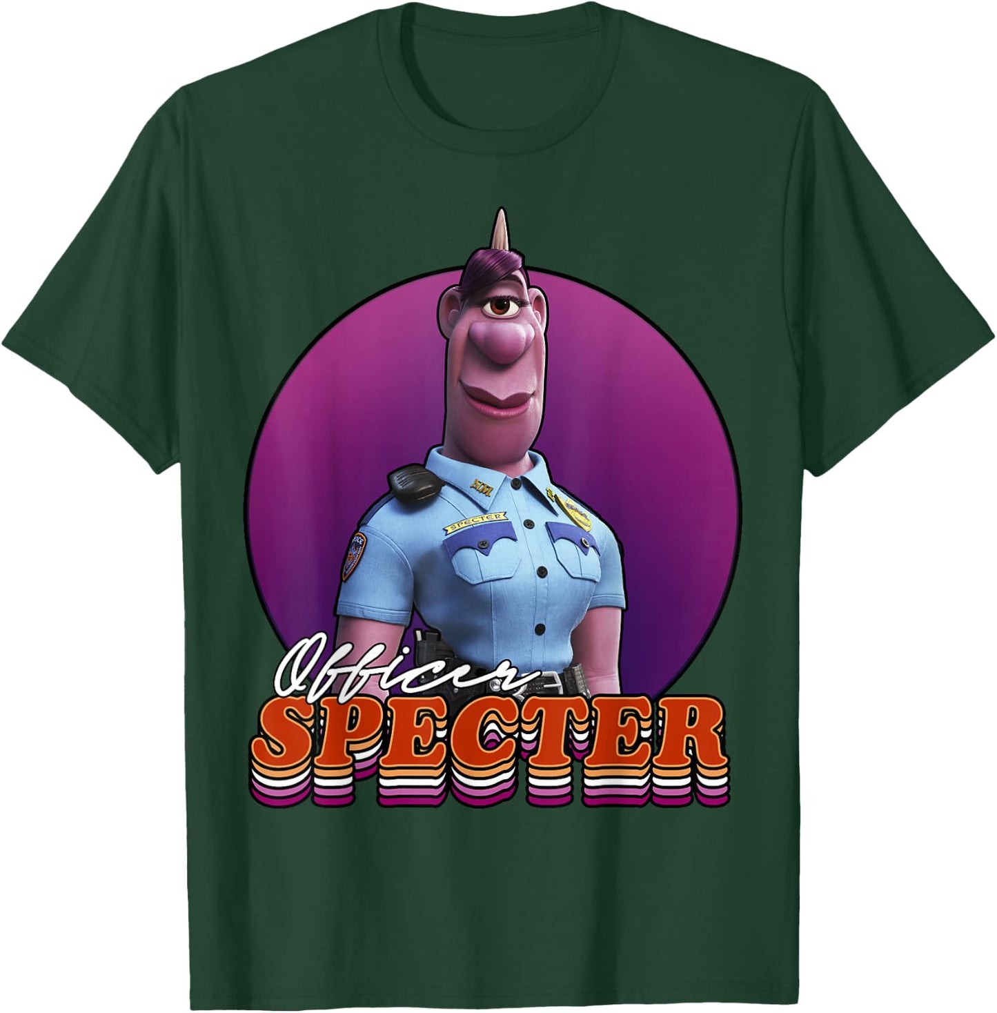 Disney Pixar Onward Officer Specter Portrait T-Shirt - T-Shirt | Forest