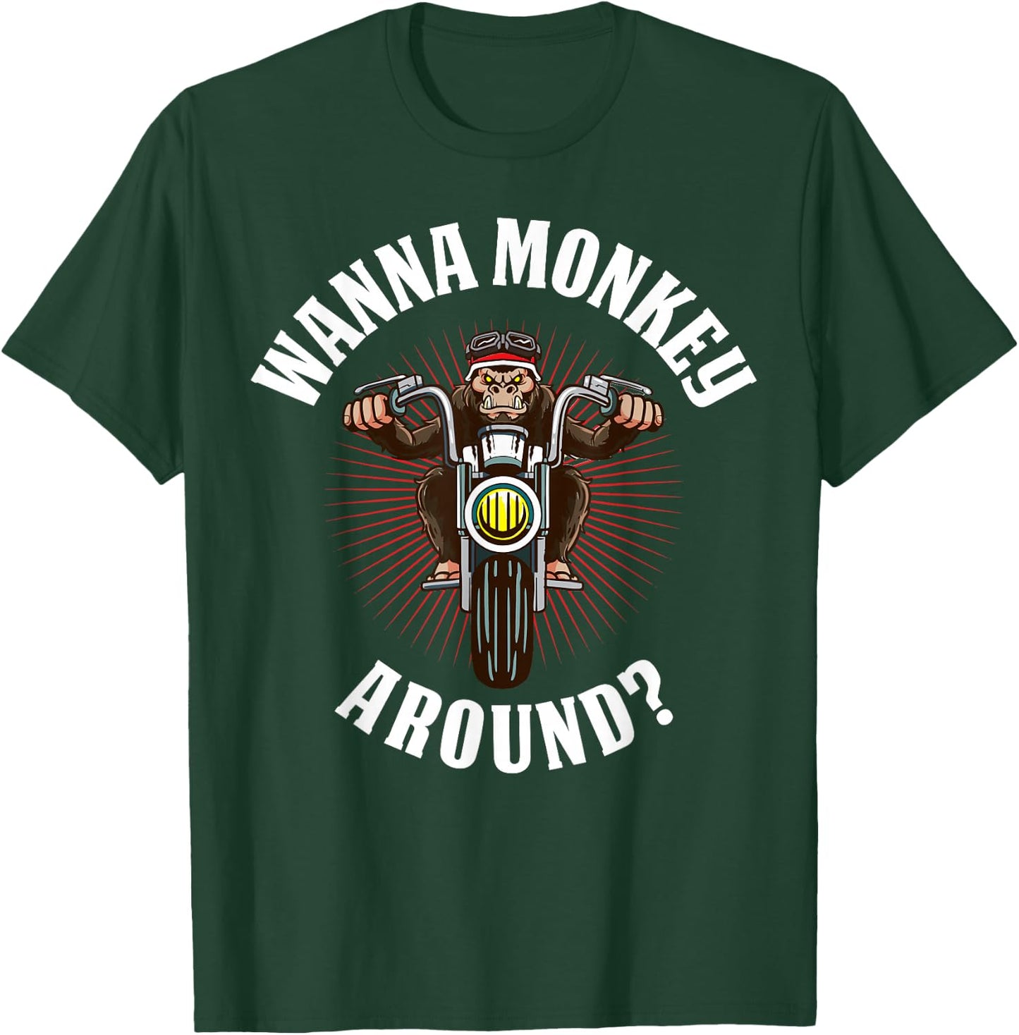 Monkey Motorcycle T-Shirt - T-Shirt | Forest