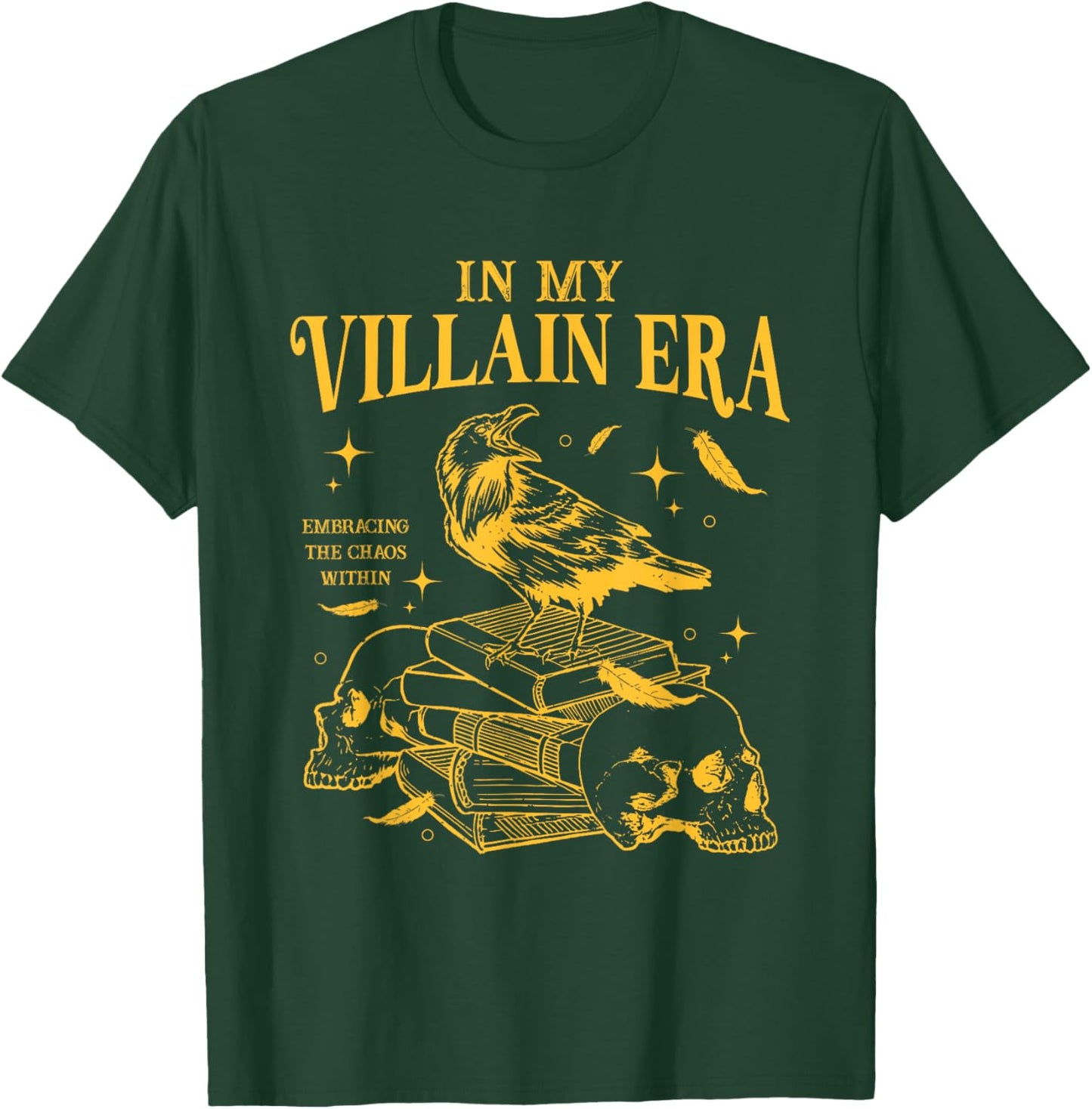 Retro In My Villain Era Morally Grey Books Club T-Shirt - T-Shirt | Forest
