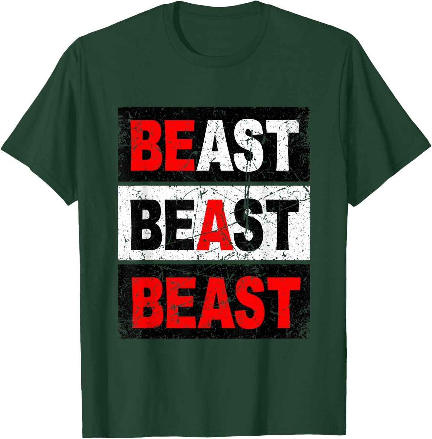 Retro Be A Beast Gym Training Shirt T-Shirt - T-Shirt | Forest