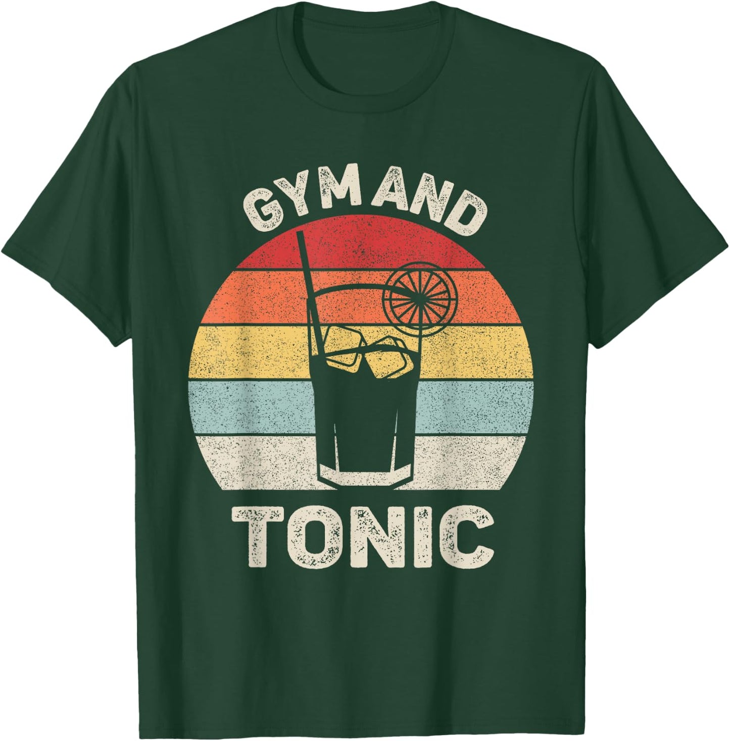 Vintage Retro Gym And Tonic Shirt Fitness Lovers T-Shirt - T-Shirt | Forest