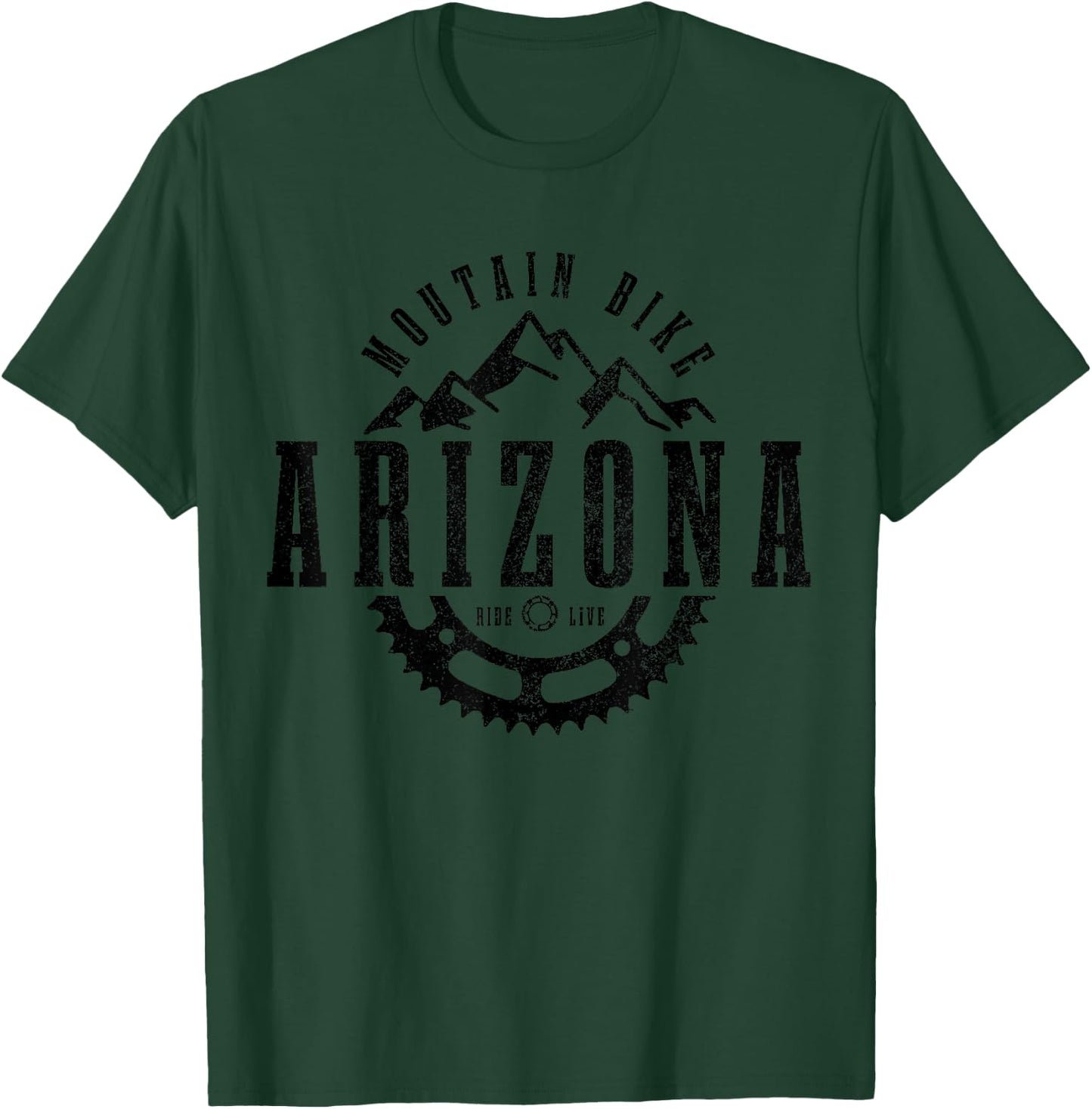 Mountain Bike Arizona MTB Downhill Biking Vintage Biker T-Shirt - T-Shirt | Forest