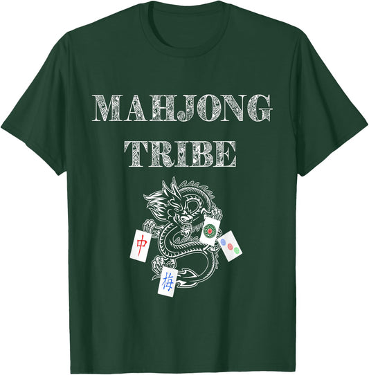 Mahjong Tribe Mah Jongg Tiles Squad Ma Jiang Crew Group T-Shirt - T-Shirt | Forest