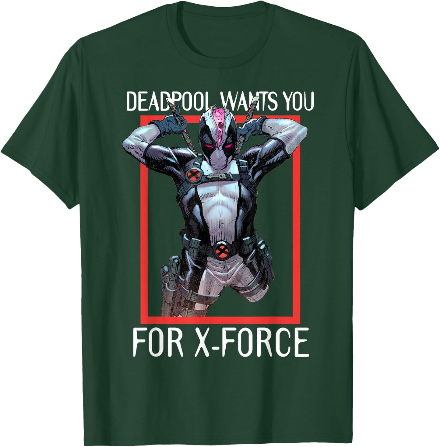 Marvel X-Force Deadpool Wants You for X-Force Poster T-Shirt - T-Shirt | Forest