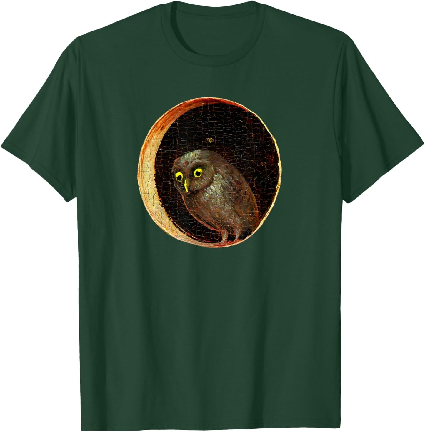 Hieronymus Bosch Owl Garden of Earthly Delights T-Shirt - T-Shirt | Forest
