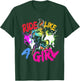 Cool BMX Bike Splash Art BMX Rider Ride Like A Girl T-Shirt - T-Shirt | Forest