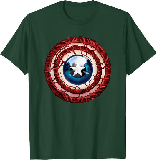 Marvel Captain America Haunted Halloween Eye Shield T-Shirt - T-Shirt | Forest