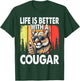 Life Is Better with A Cougar Funny Cougars T-Shirt - T-Shirt | Forest