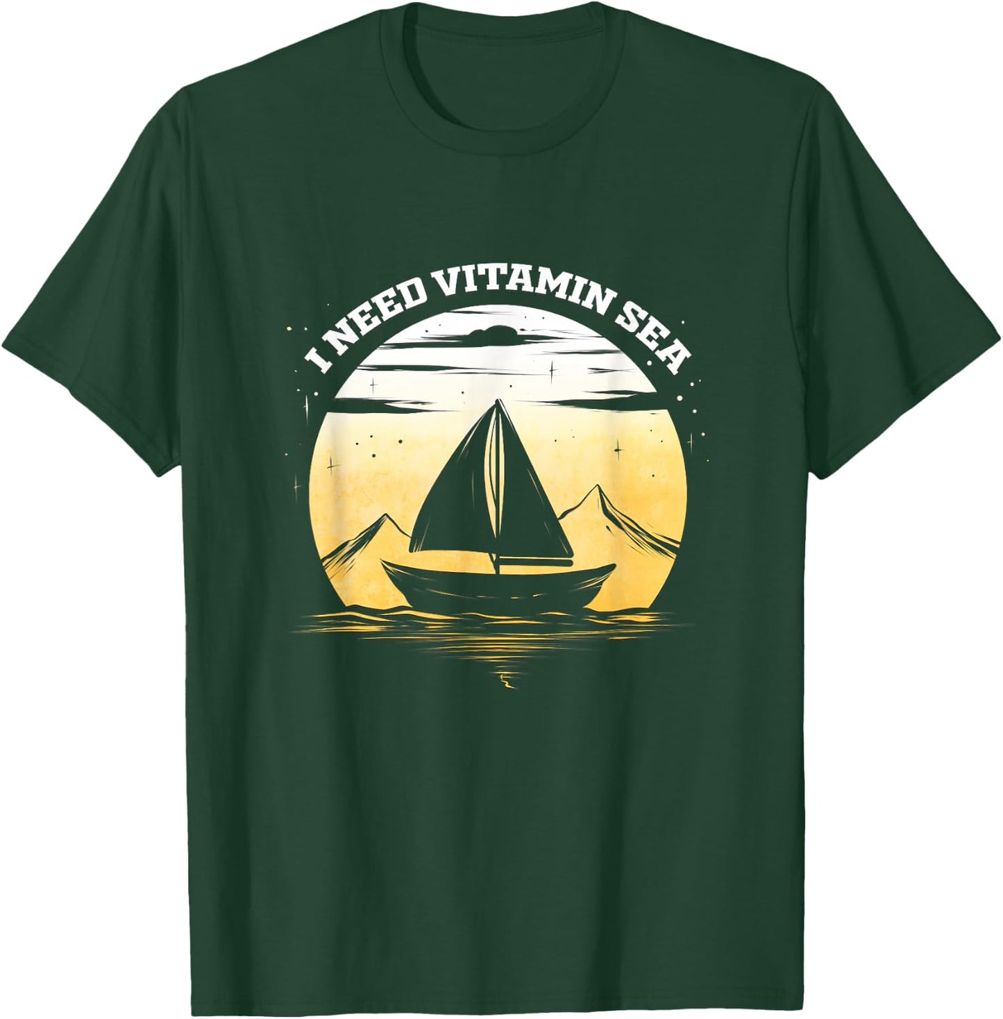 Sail Boat Captain for Sailing Trip Sailboat Sailor Boating T-Shirt - T-Shirt | Forest