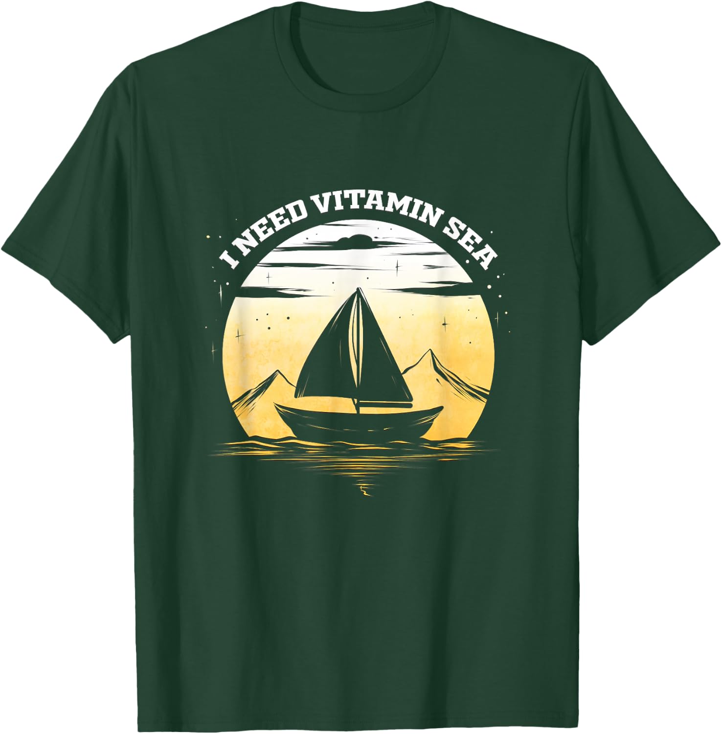 Sail Boat Captain for Sailing Trip Sailboat Sailor Boating T-Shirt - T-Shirt | Forest