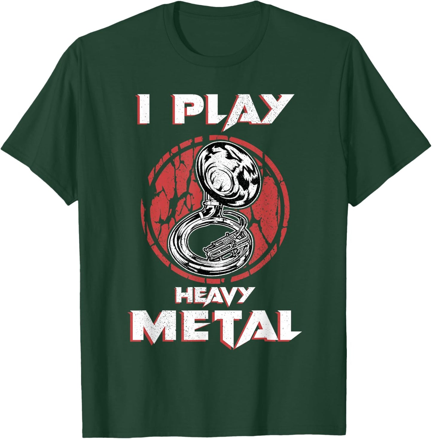 Sousaphone Shirt Play Heavy Metal Marching Band Tuba T-Shirt - T-Shirt | Forest