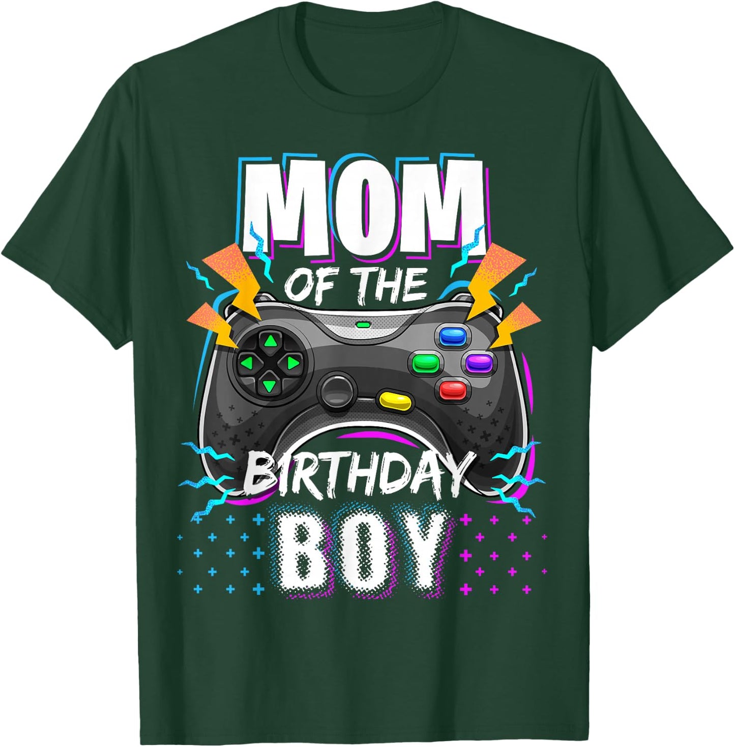 Mom of the Birthday Boy Matching Video Gamer Birthday Party T-Shirt - T-Shirt | Forest