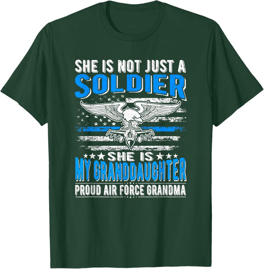 My Granddaughter Is A Soldier Hero - Proud Air Force Grandma T-Shirt - T-Shirt | Forest
