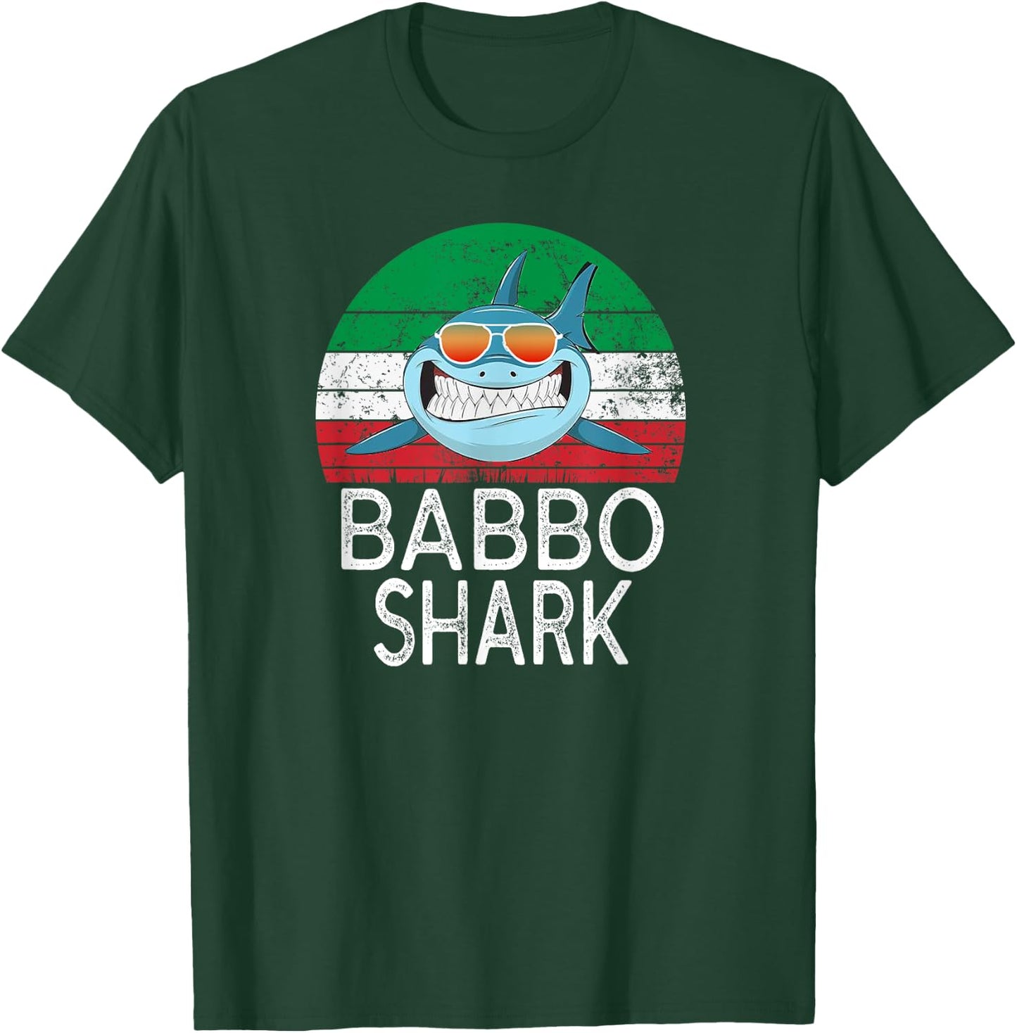 Babbo Shark Italian Dad Funny T-Shirt - T-Shirt | Forest