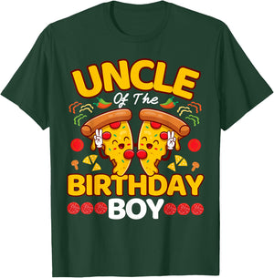 Uncle Of The Boy Birthday Pizza Lover Party Kawaii Foodie T-Shirt - T-Shirt | Forest