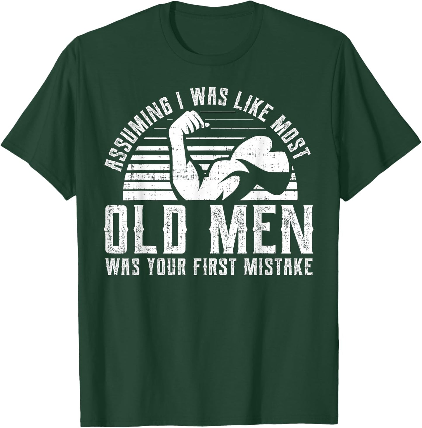 Old Man Weight Lifting design For Old Strong People T-Shirt - T-Shirt | Forest