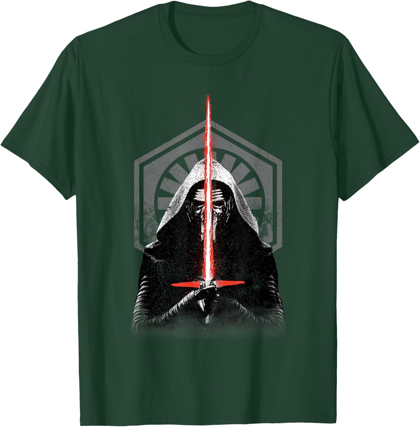 Star Wars The Force Awakens Kylo Ren Badge Big Chest Poster T-Shirt - T-Shirt | Forest