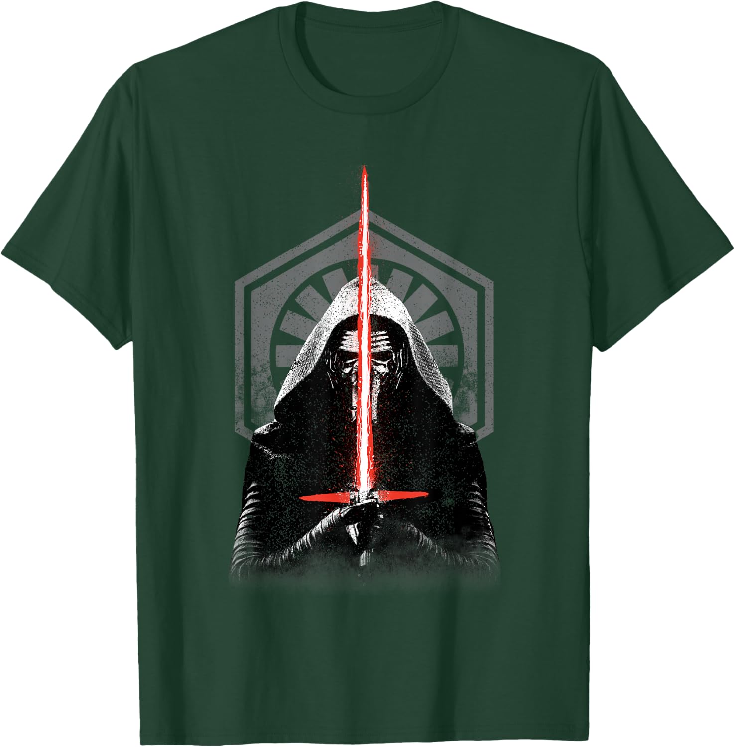 Star Wars The Force Awakens Kylo Ren Badge Big Chest Poster T-Shirt - T-Shirt | Forest