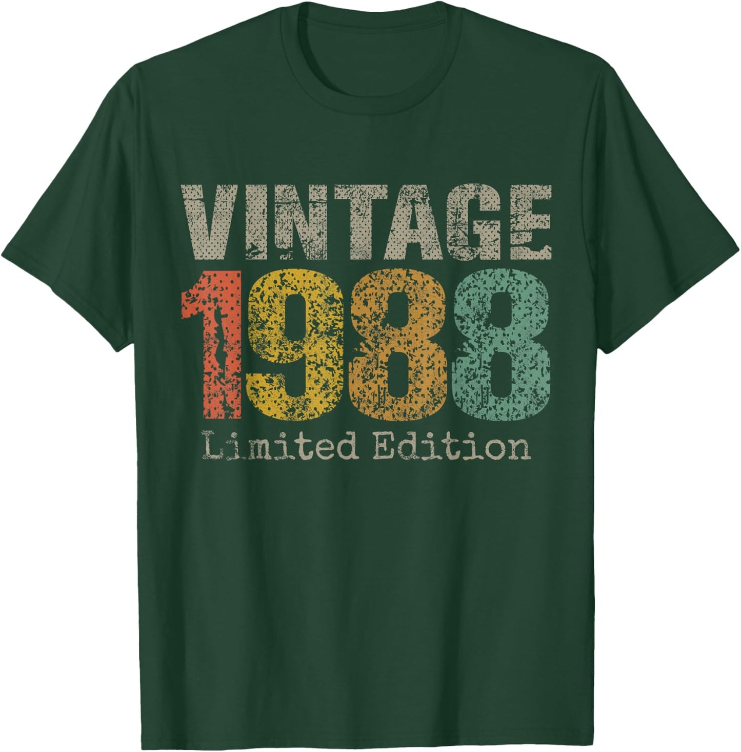 Vintage 1988 Limited Edition 37th Birthday Gifts 37 Year Old T-Shirt - T-Shirt | Forest