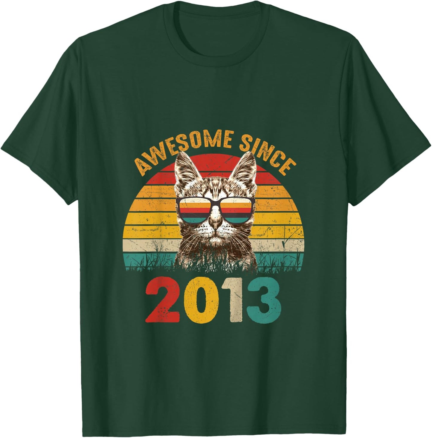 12th Birthday Funny girls boys 12 Years Awesome Since 2013 T-Shirt - T-Shirt | Forest