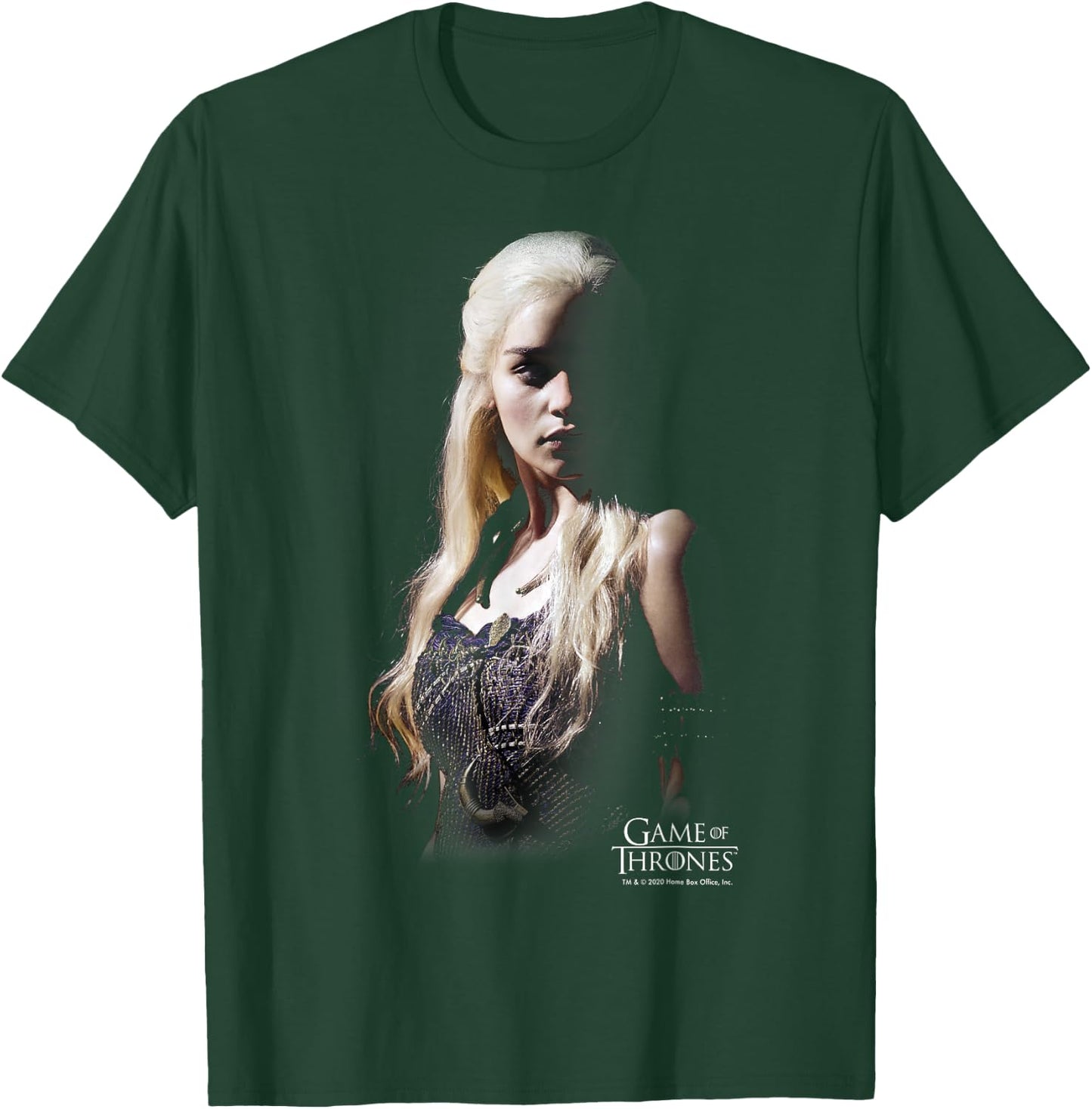 Game Of Thrones Daenerys Targaryen Dark Portrait T-Shirt - T-Shirt | Forest